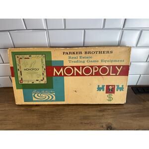 Vintage Parker Brothers Monopoly Board Game - 1961 Edition - Complete Set